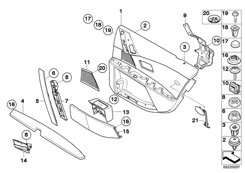 Armrest right BLACK 51427079342