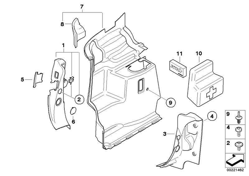 Receiving the left rear window shelf 51466980045