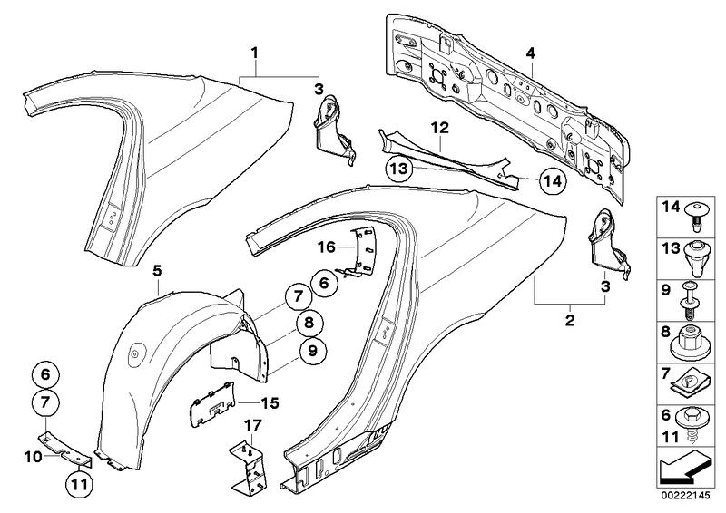 Aperture gully right rear 51717124408