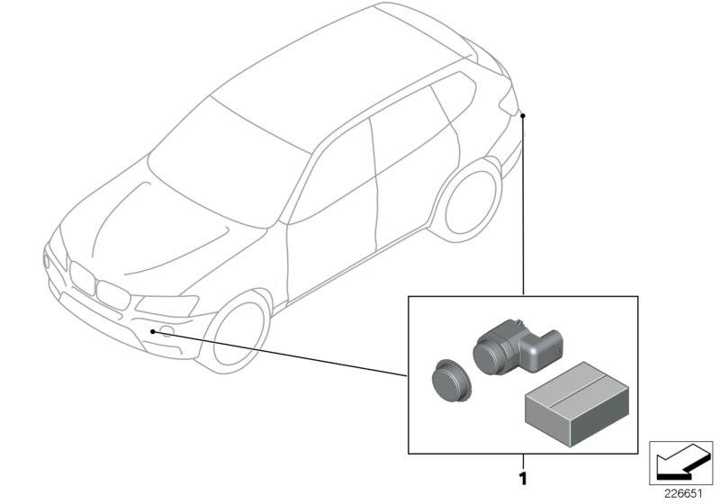 Retrofit kit Park Distance Control 66202183716