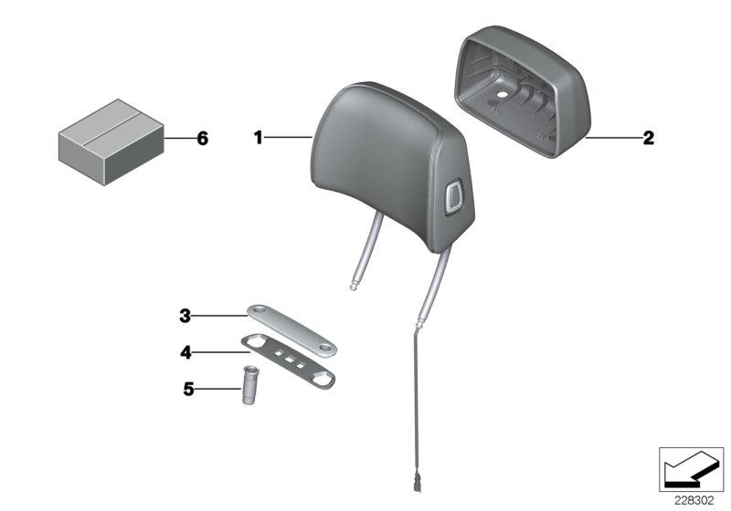 electrically LCCX headrest base leather LCDH OYST. 52107842612