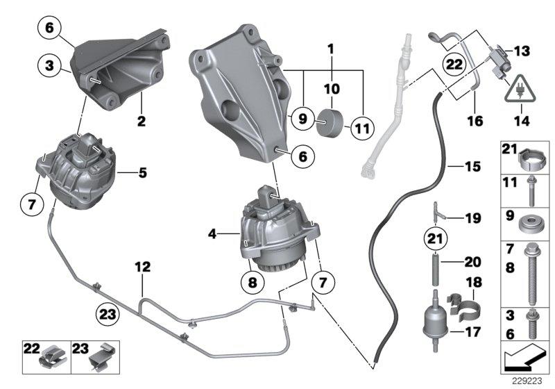 Motor support bracket left 22116796771