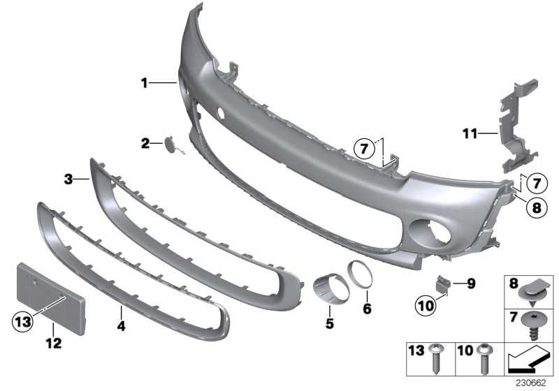 Flap towing primed MINI 51117268745