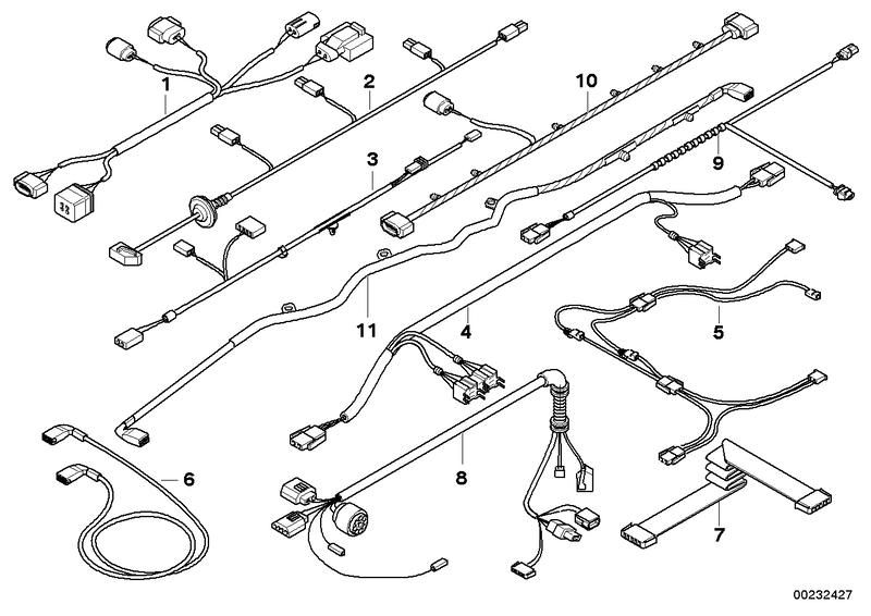 Cable set rear bumper 61126948739