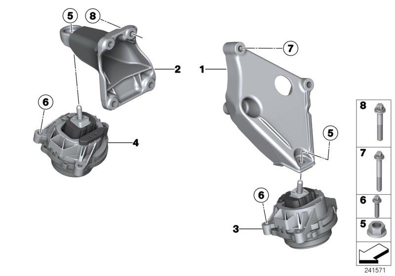 Engine mounting left 22116850481