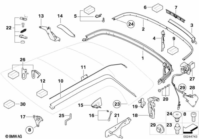 Tension cable left 54347079877 - BMW.Click - Spare parts and Accessories