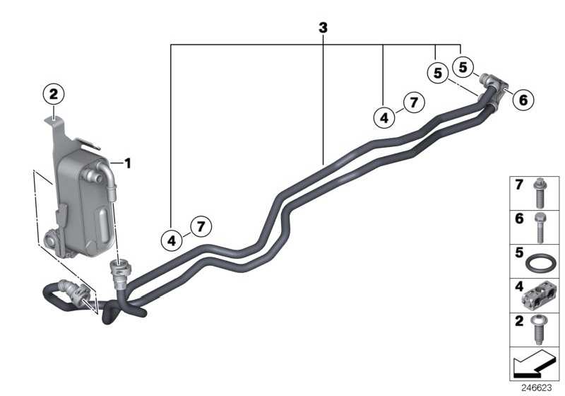 Holder oil cooler line 17227591463