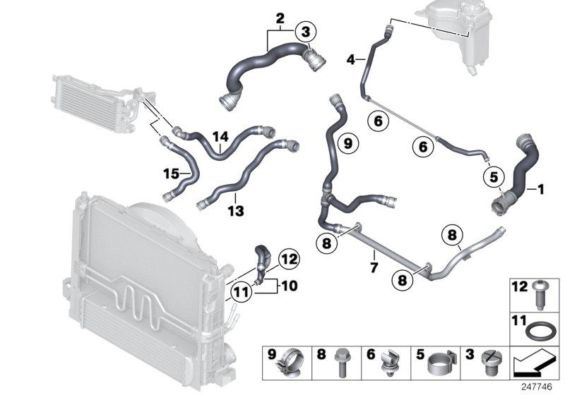 Coolant pipe 17127612816