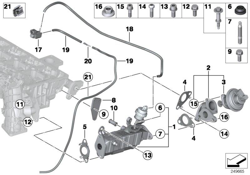 EGR valve with housing 11717823316