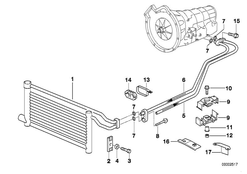 Oil cooler line flow A5S 310Z 17221744148