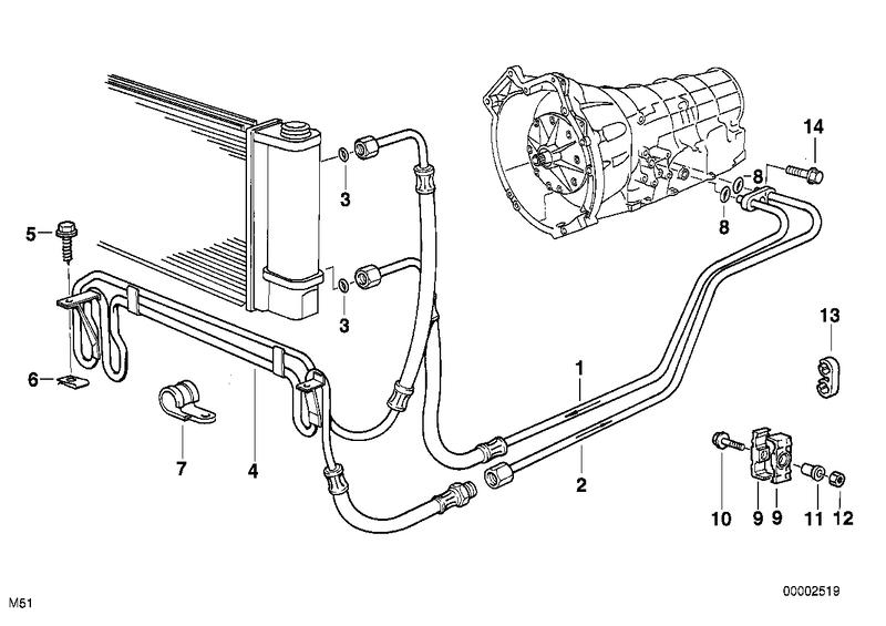 Oil cooler return line A5S 310Z 17222245160