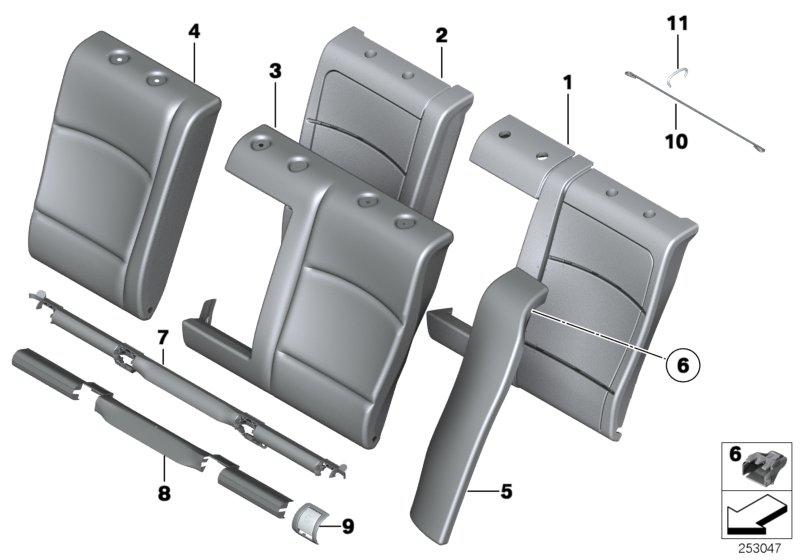 Isofix diaphragm outer left EVEREST GRAU 52207247233