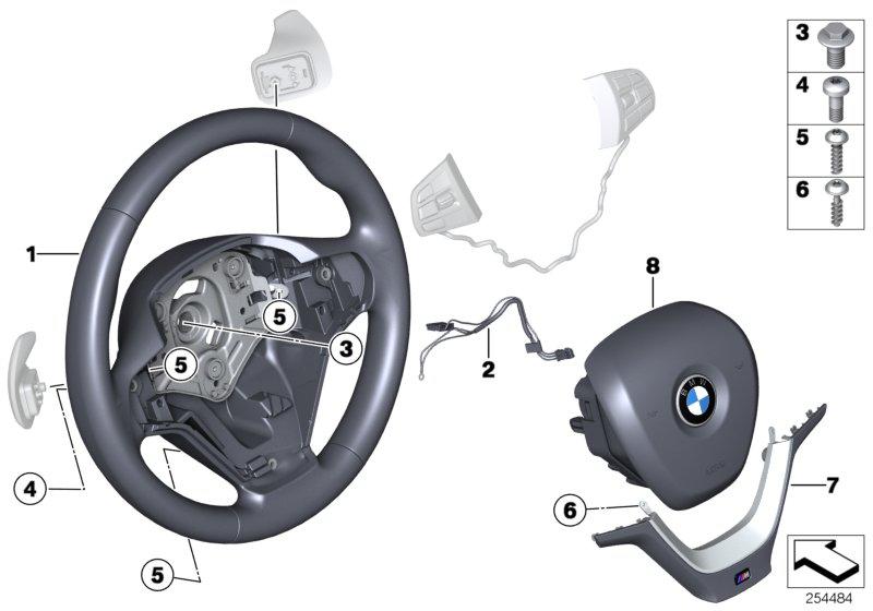 M leather steering wheel paddles 32307845807