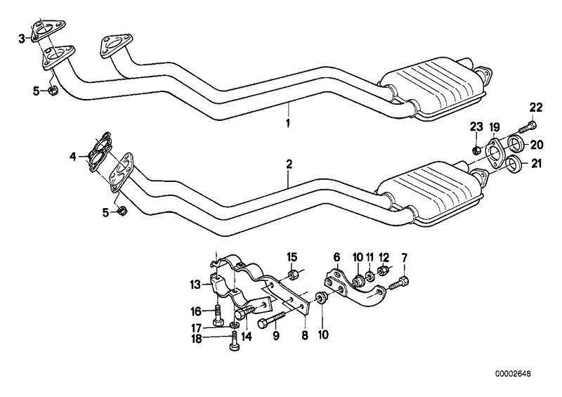 Exhaust pipe silencer 18101712181