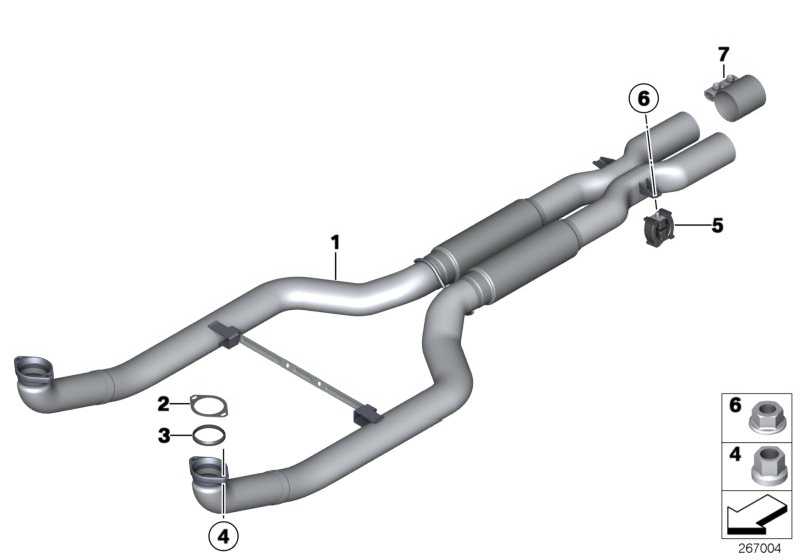 Exhaust pipes with silencer 18307848140