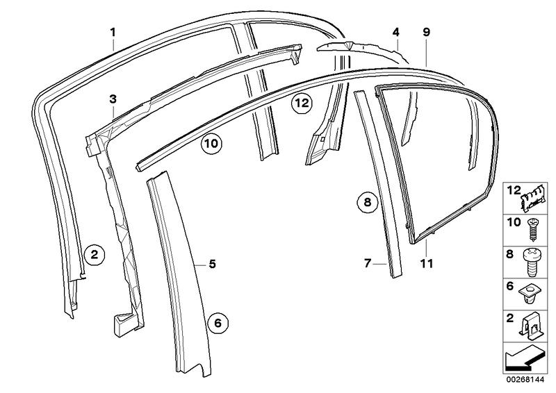 Striking sealing door h. left 51357033807