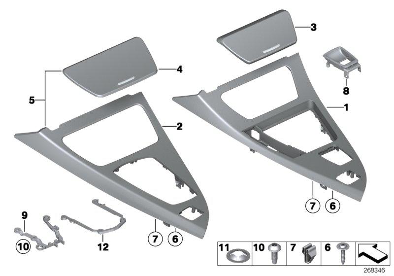 Set decorative trims Carbon 51168062033