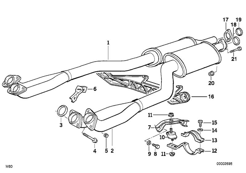 Exhaust pipe muffler ZYL.1-4 18101728710