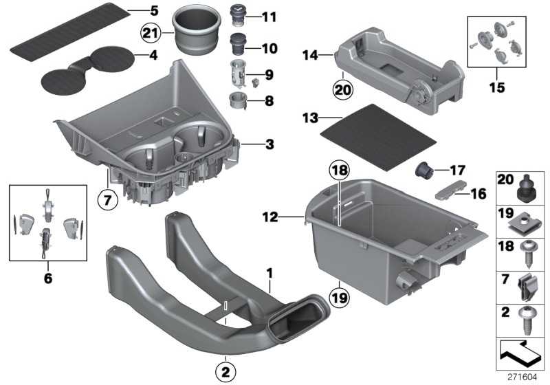 Insert cup holder X3 51169239365