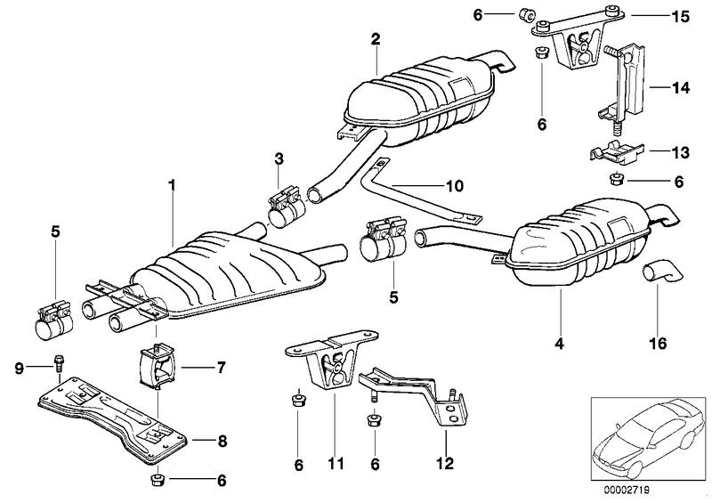 Muffler right 18101432830