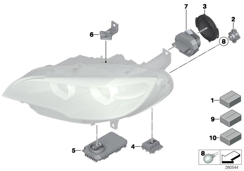 Holder headlight 63117311079