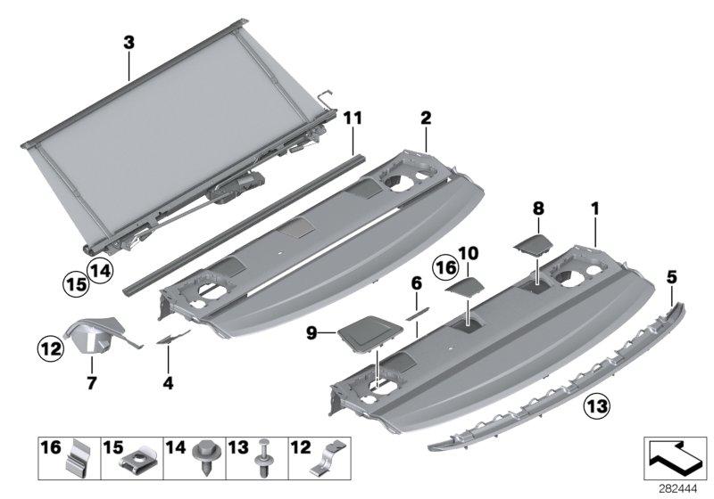 Partition the luggage compartment 41137297896 BMW.Click Spare parts