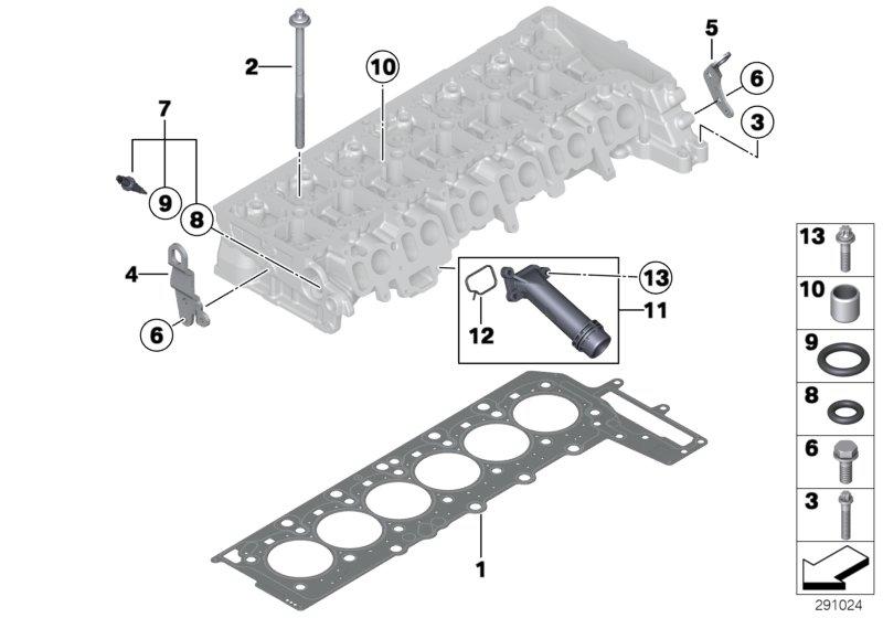 Cylinder head gasket asbestos-free 1-HOLE 11128509152