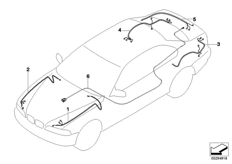 Rep harness right rear 61119117361