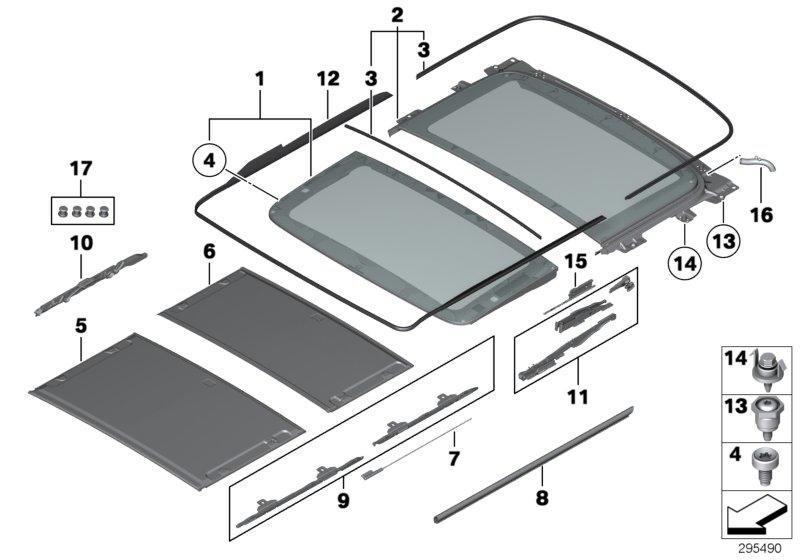 Floating roof liner front ANTHRAZIT 54107293460