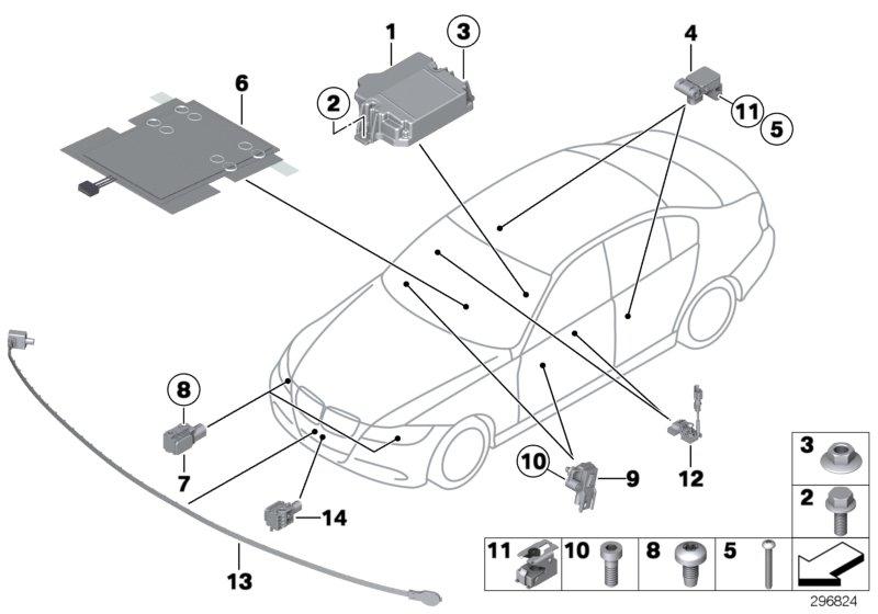 Sensor pedestrian protection fiber 65769318772