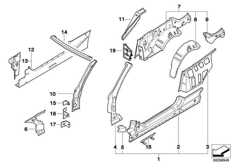 Side frame outer left 41007179541