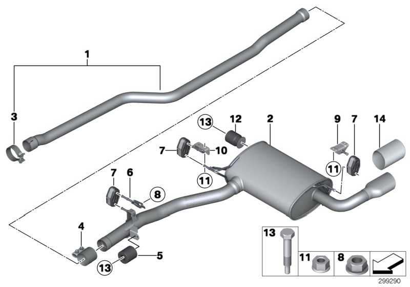 Holder muffler right 18308509666