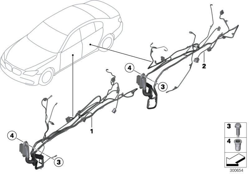 Driver's side door harness 61129237082