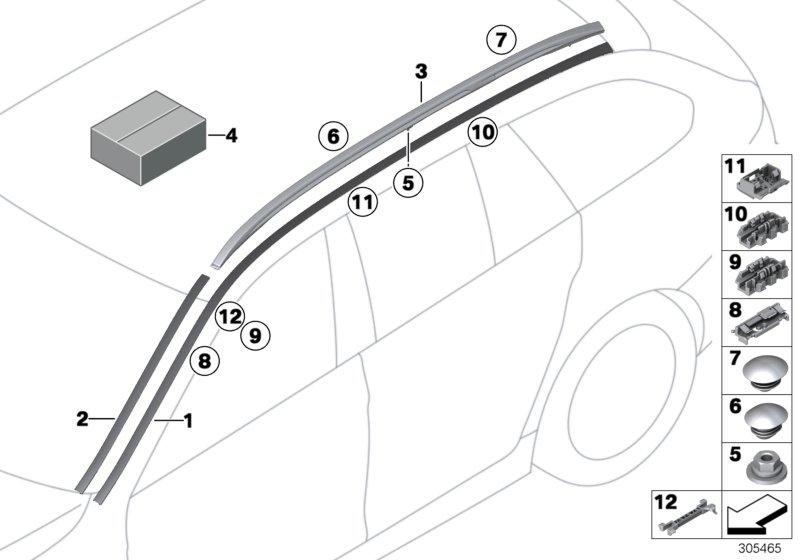 Clip molded part 51137239016