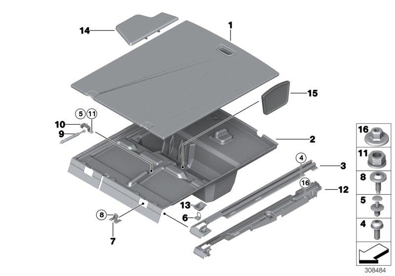 Panel shelf right ANTHRAZIT 51477325510