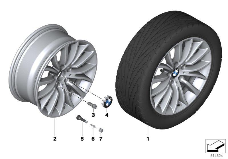 Disc Wheel Alloy Reflex Silver 8Jx18 ET: 30 36116883414