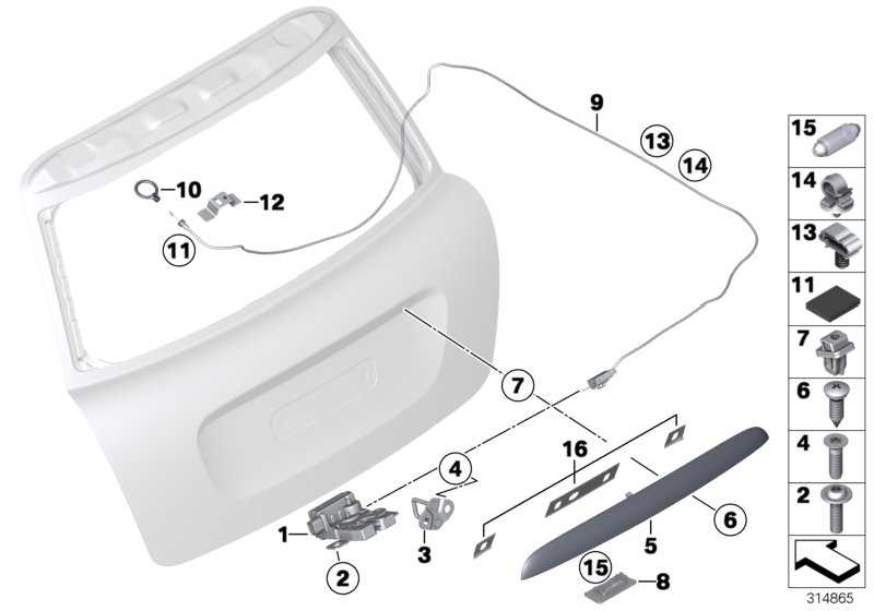 Gripping strip tailgate painted MINI 51130430312