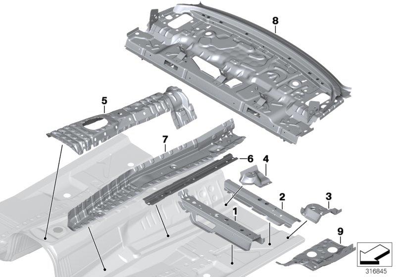 Partition the luggage compartment 41007299624