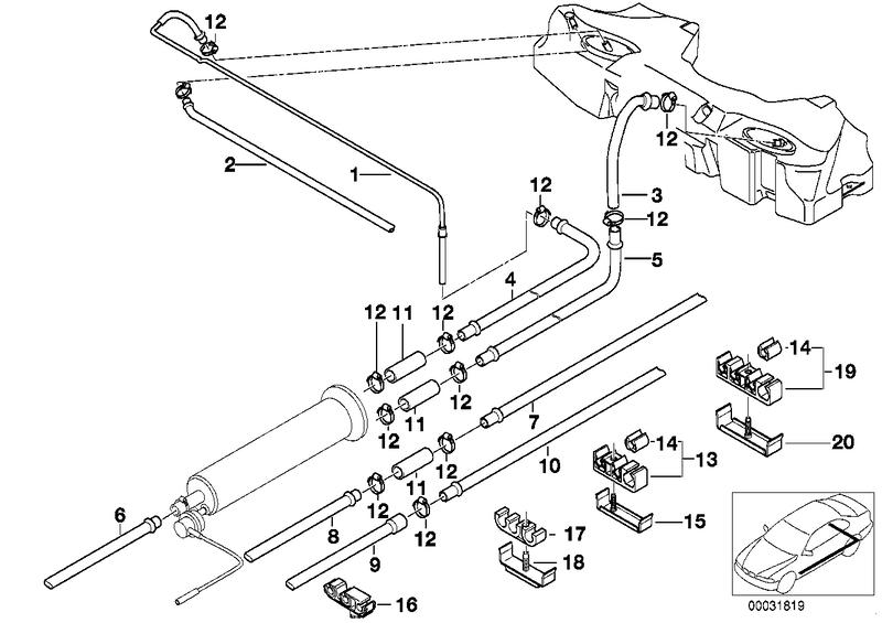 Fuel supply line in front 16121184161