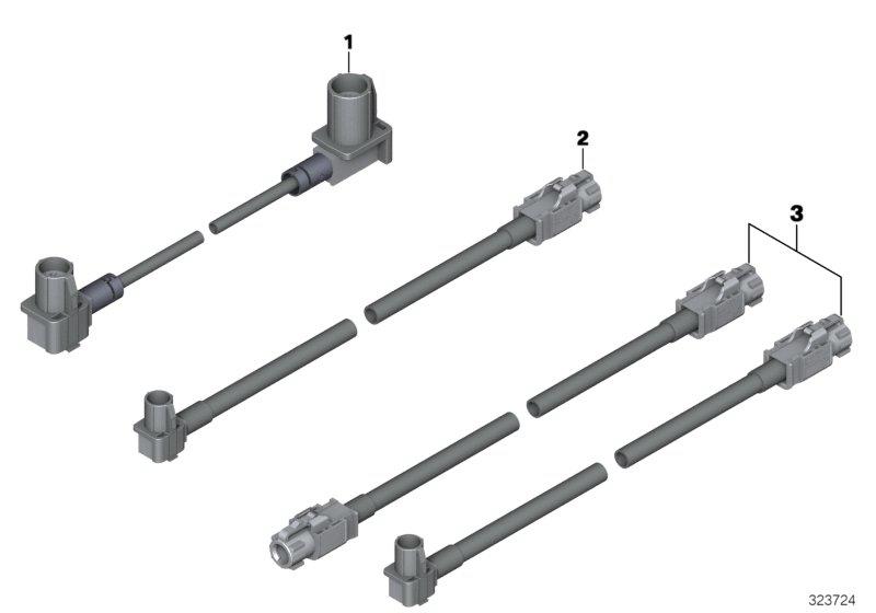 Connecting cable Head Unit High - CID L = 1870MM 61119394681