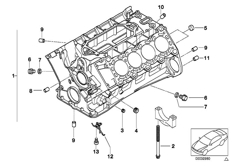 Cylinder crankcase with piston 11117790421