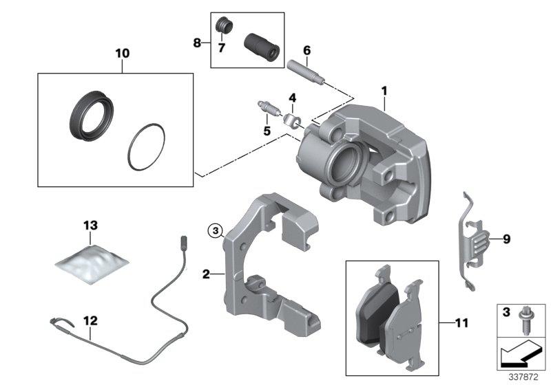 Caliper housing left 34216776787