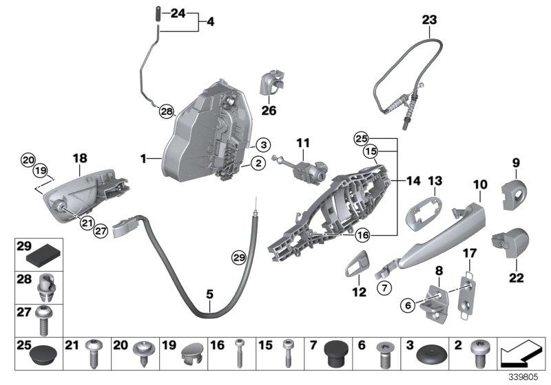 Bowden cable strike the front 51217059667