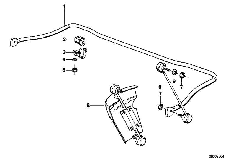 Front stabilizer D = 24mm 31351138701