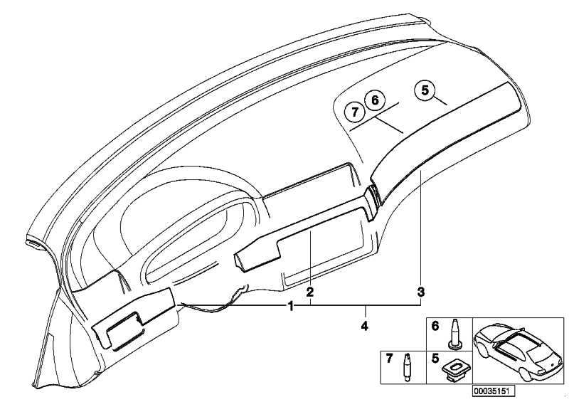 Decorative strip aluminum instrument panel right U-TURN 3 51458253042