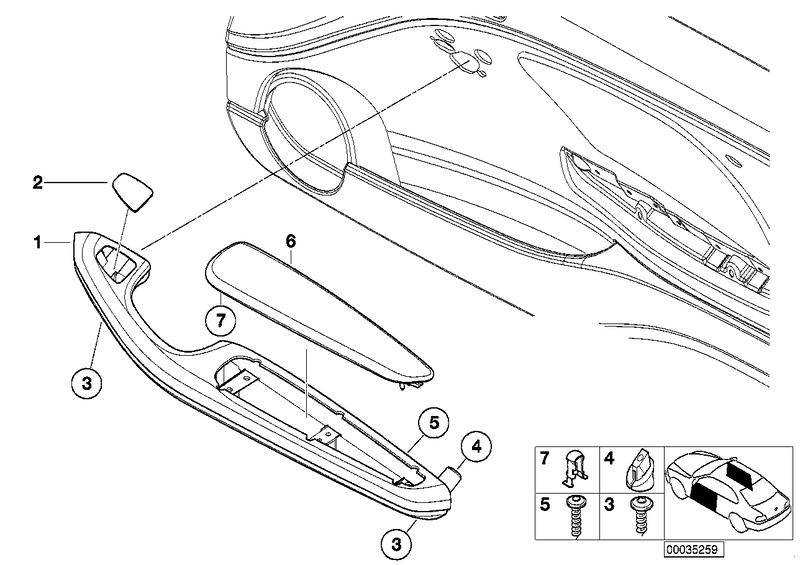 Armrest uppers front right ANTHRAZIT 51417891802