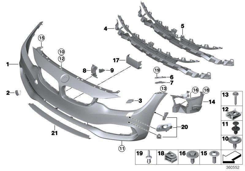 Covering the front bumper primed LINES 51117496127