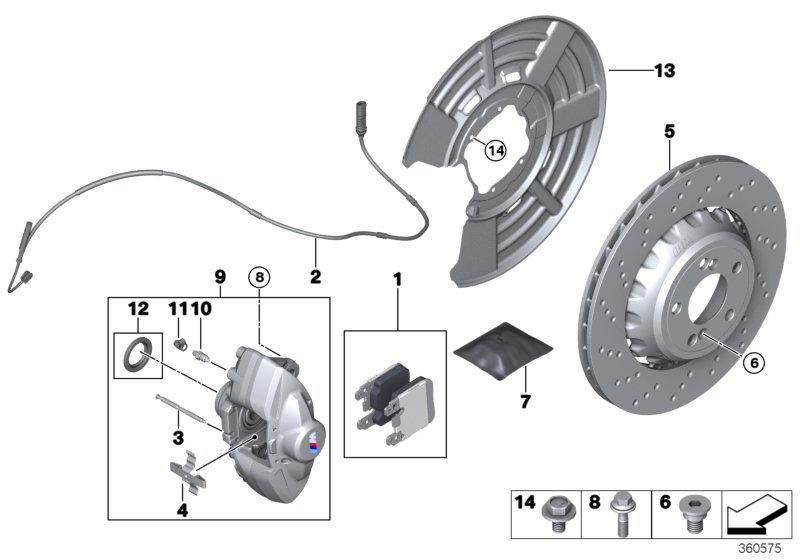 Repair kit asbestos-free brake pads 34218099354