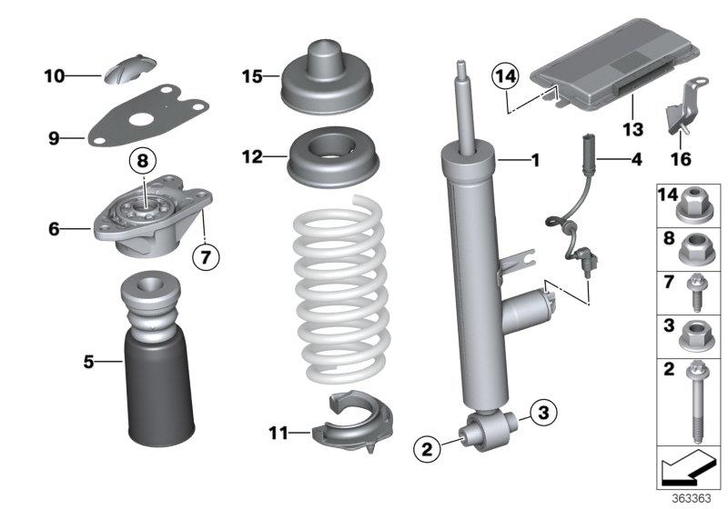 Rear shock absorber 37126864755