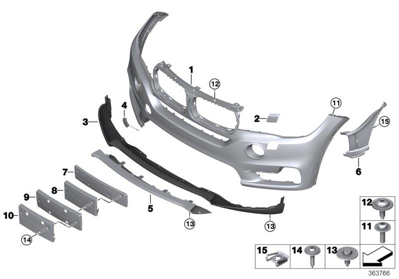 Covering the front bumper primed ICAM 51117394936